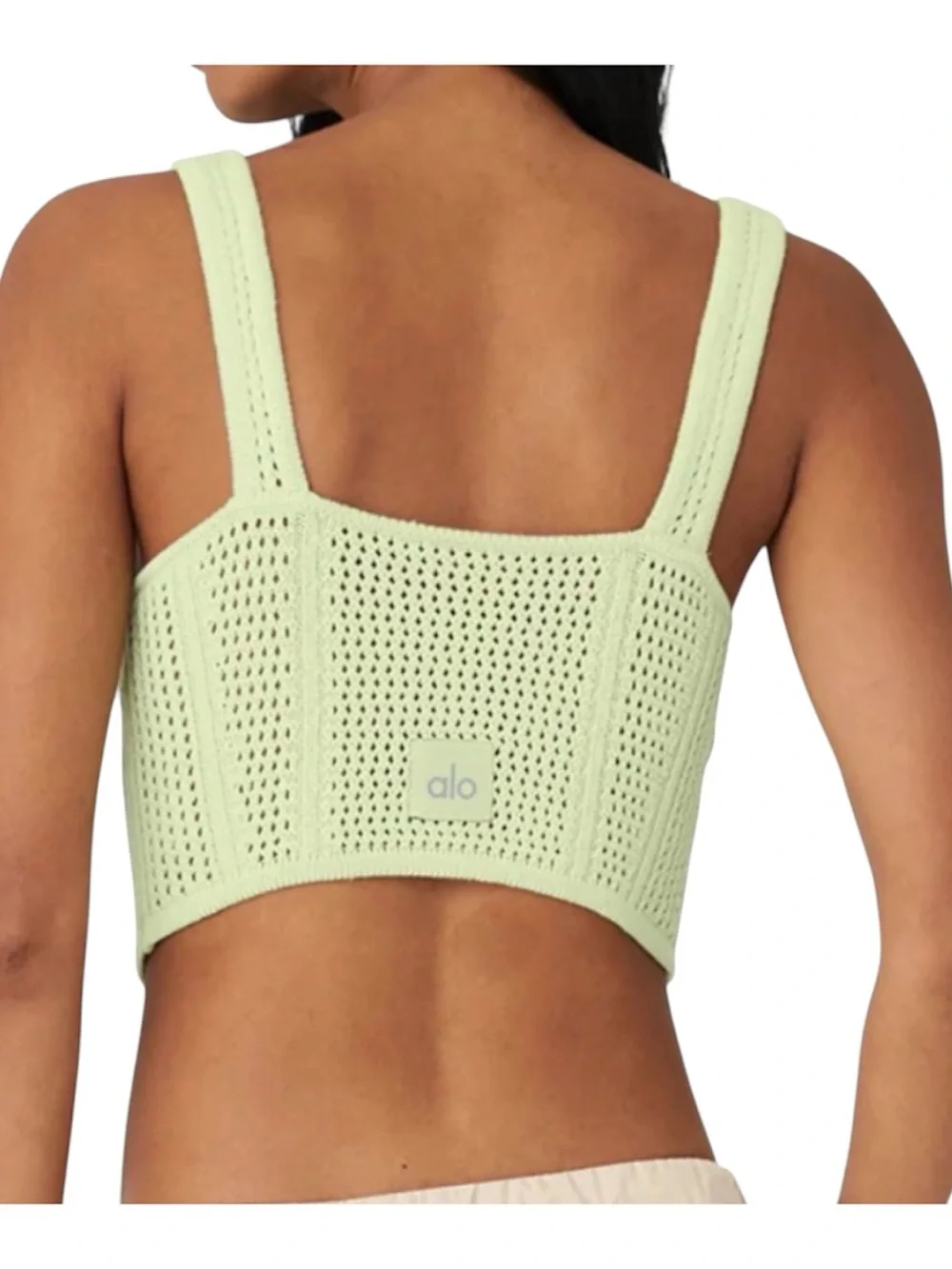 Alo Yoga Open-Knit Chase The Sun Corset Tank!